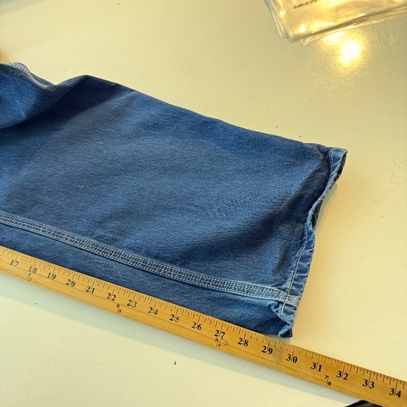 Carhartt FR Flame Resistant Dark Wash Denim Carpenter Pockets Jeans Mens 44 x 30 - Picture 11 of 13